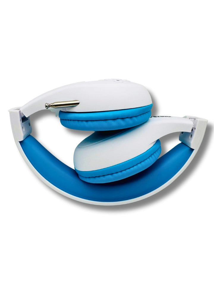 FM Radio Headphones (White & Blue)