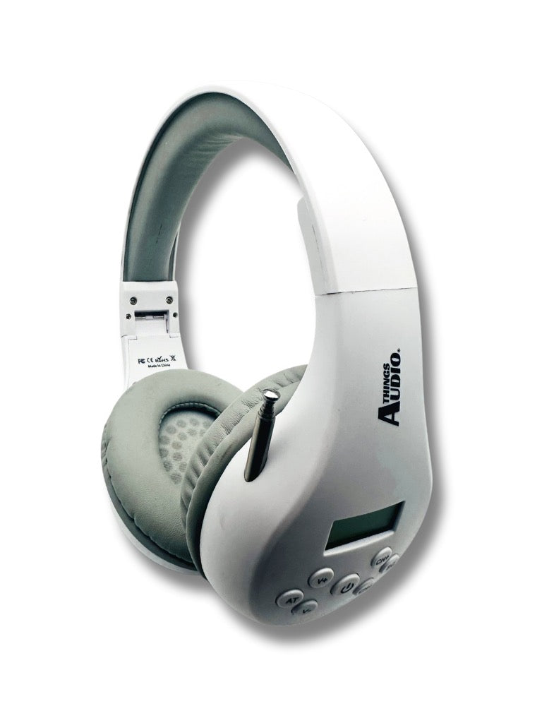 FM Radio Headphones (White & Gray)