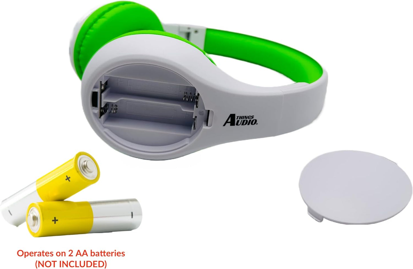 FM Radio Headphones (White & Lime Green)