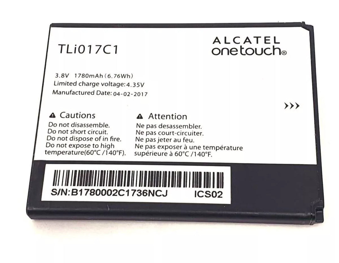 TCLi017C1 1780mAh Battery, Brand New Genuine ALCATEL Battery for ALCATEL Onetouch