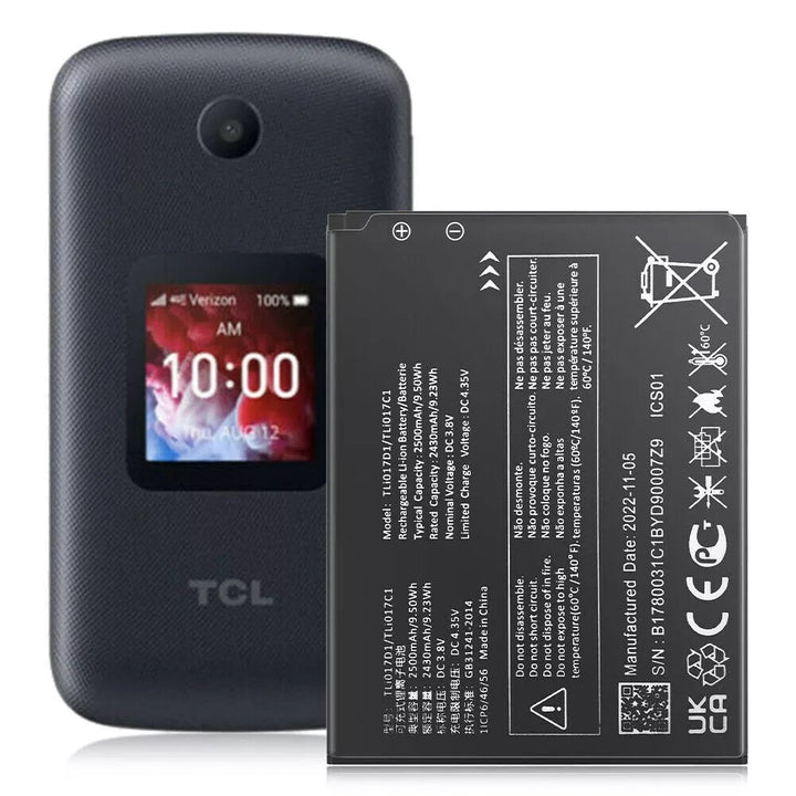 TLi017D1 For TCL Alcatel Flip Pro VZW-TCL-4056 Replacement Battery  (2500mAh 4.35V)