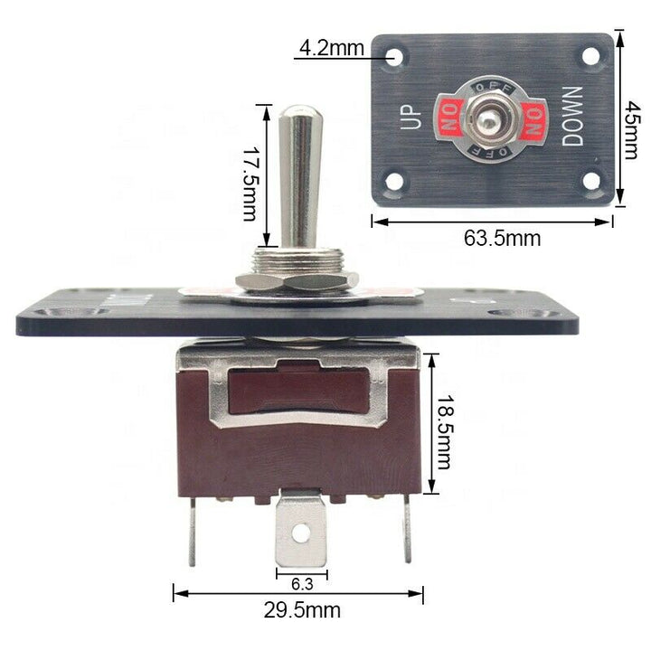 Waterproof boat marine trim tab panel toggle switch 3 Pos Momentary 15A 250VAC  ON-OFF-ON (KN3C-123)