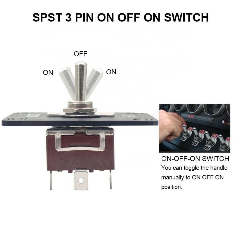 Waterproof boat marine trim tab panel toggle switch 3 Pos Momentary 15A 250VAC  ON-OFF-ON (KN3C-123)