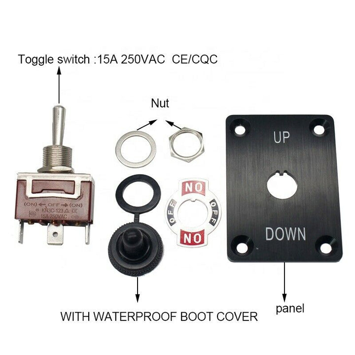 Waterproof boat marine trim tab panel toggle switch 3 Pos Momentary 15A 250VAC  ON-OFF-ON (KN3C-123)