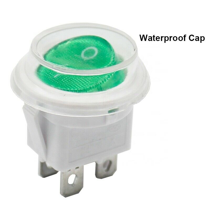 leci rs601 green light 4pin on off round rocker switches RS601