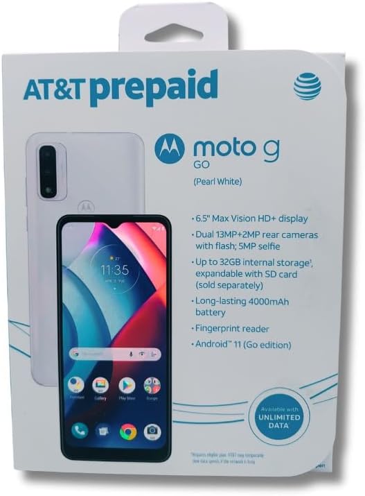 Motorola moto g go Works on AT&T Prepaid, Post Paid, Cricket, H2O & RedPocket Mobile GSM, (Locked to AT&T & AT&T MVNOs) Includes SIM Card for AT&T Prepaid Service & H2O Prepaid Service on AT&T Network