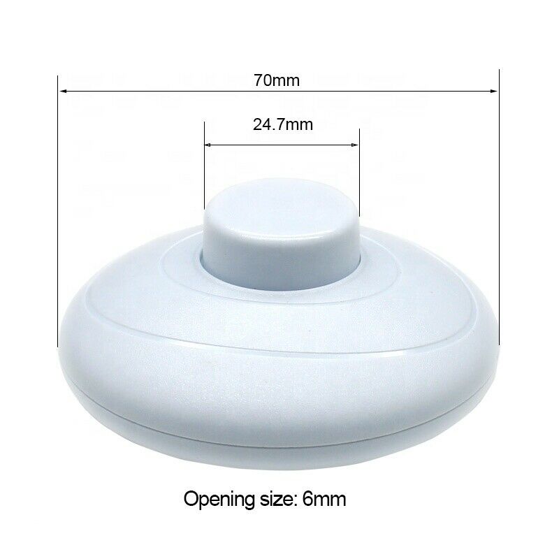 Foot Pedal Push Button On Off Inline Floor Lamp Switch XH-317 Clear