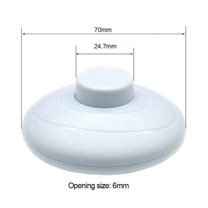 Foot Pedal Push Button On Off Inline Floor Lamp Switch XH-317 Clear