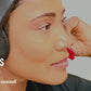Person wearing black Things Audio over-ear FM radio headphones listening to music